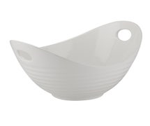 10 Strawberry Street WTR-13RBBOATBWL Boat Bowl With Ribbed Texture 12.5" X 10" X 7.25", 80 Oz.