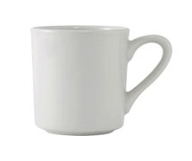 Tuxton China ALM-085 Brea Mug 8-1/2oz, Porcelain White, 12/CS