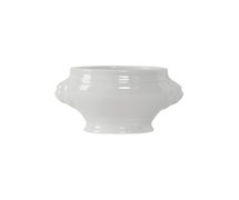 Tuxton China GLP-301 Lion Head Soup Tureen 8oz, Porcelain White, 12/CS