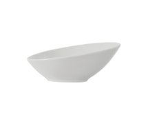 Tuxton China GLP-403 Slant Bowl 8oz, Porcelain White