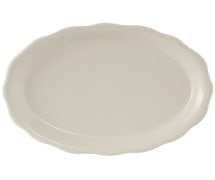 Tuxton China TSC-013 Oval Platter 11-5/8", Eggshell Scalloped