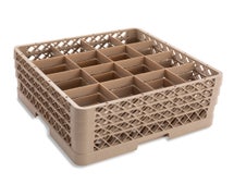 Vollrath TR8DDD Traex 16-Compartment Glass Rack with Three Extenders, Beige