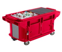 Cambro VBRUTHD6 Versa Food Bars Work Table, Cold Food, 6', Hot Red