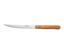 Winco K-45W Steak Knives, 4-1/2" Blade, Wooden Hdl, Pointed Tip