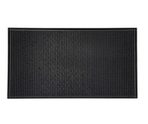 Winco BM-1812K Bar Service Mat, 18" x 12", Black