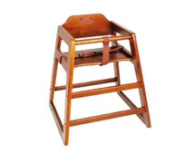 Winco CHH-104 Walnut Wood High Chair, KD