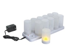 Winco CLR-12S Votive Tealight Set, Rechargeable, 12-piece