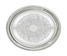 Winco CMT-14 Serving Tray, Round, 14", Chrome Plated