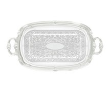 Winco CMT-1912 Serving Tray w/Hdls, Oblong, 19" x 12", Chrome Plated