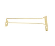 Winco GH-10 Wire Glass Hanger, Single Channel, 10", Brass Plated