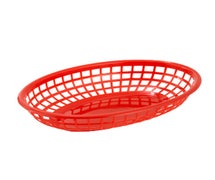 Winco PFB-10R Fast Food Baskets, Oval, 9-1/2" x 5" x 2", Red