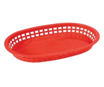 Winco PLB-R Platter Baskets, Oval, 10-3/4" x 7-1/4" x 1-1/2", Red