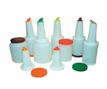 Winco PPB-1MX 1qt Liquor/Juice Pour Bottle Set, 12 pcs/cs, 2 of Each Color