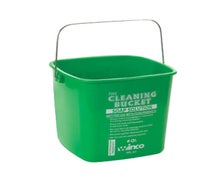 Winco PPL-6G 6qt Cleaning Bucket, Green Soap Solution