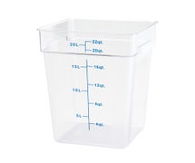 Winco PTSC-22 22qt Square Storage Container, Translucent, PP