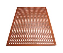 Winco RBM-35R-R 3' x 5' Red Anti-Fatigue Floor Mat with Beveled Edges