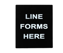 Winco SGN-803 Stanchion  Sign, "Line Forms Here"