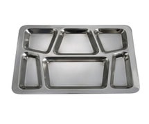 Winco SMT-2 - Mess Tray - 6 Compartments - Stainless Steel - 15-1/2"x11-1/2"