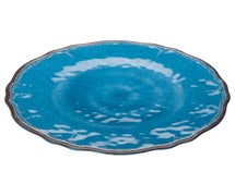 Winco WDM001-402 Ardesia Luzia 11"Dia Melamine Hammered Plate, Blue, 24pcs/case, Blue