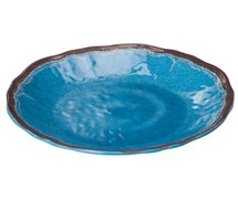 Winco WDM001-405 Ardesia Luzia 9-5/8"Dia Melamine Hammered Deep Plate, Blue, 24pcs/case, Blue
