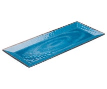 Winco WDM001-408 Ardesia Luzia 19" x 8" Melamine Rectangular Plate, Blue, 24pcs/case, Blue