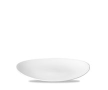 Churchill China WH  OP7 1 White Orbit Oval Coupe Plate 7.75", CS of 12/EA