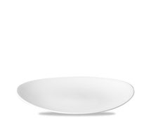 Churchill China WH  OP9 1 White Orbit Oval Coupe Plate 9", CS of 12/EA