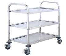 Winco SUC-40 Medium Stainless Steel Three-Shelf Utility Cart