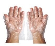 Winco GLP-L Disposable Gloves, PE Textured, LRG, 500pcs/box