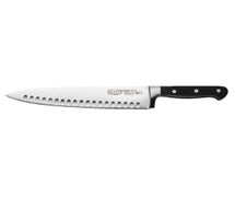 Winco KFP-103 10" Chef Knife, Hollow Ground