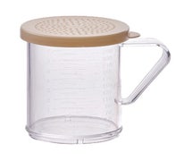 Winco PDG-10B 10oz Dredge with Beige Snap-on Lid, PC