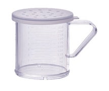 Winco PDG-10CL 10oz Dredge with Clear Snap-on Lid, Large Hole