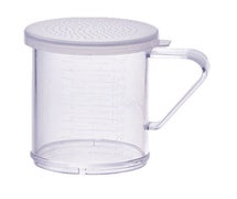 Winco PDG-10CS 10oz Dredge with Clear Snap-on Lid, Small Hole