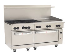 Wolf C60SC6B24G Challenger Xl Natural Gas Restaurant Range, 60", Natural Gas