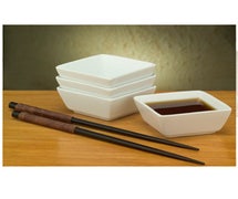 World Tableware SL-3 Slate Dinnerware - 2-3/4 oz. Square Dipping Bowl, 3"Wx3"D