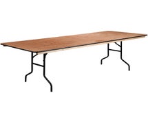 Flash Furniture 36'' x 96'' Rectangular Wood Folding Banquet Table with Clear Coated Finished Top