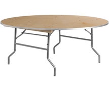 Flash Furniture XA-60-BIRCH-M-GG - Round Folding Banquet Table, 60" Dia.