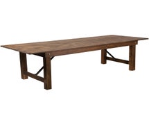 Flash Furniture HERCULES 9'x40'' Antique Rustic Pine Folding Farm Table