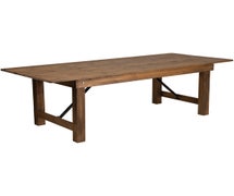 Flash Furniture HERCULES 8'x 40'' Antique Rustic Pine Folding Farm Table