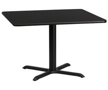 Flash Furniture 36'' Square Black Laminate Table Top with Base