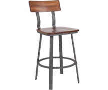 Flash Furniture Metal Bar Stool, Wood Seat/Back with Footring