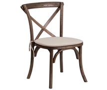 Flash Furniture XU-X-EA-NTC-GG HERCULES Series Stackable Early American Wood Cross Back Chair with Cushion