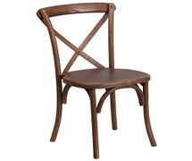 Flash Furniture XU-X-PEC-GG HERCULES Series Stackable Pecan Wood Cross Back Chair