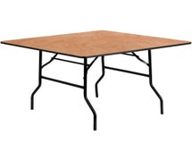 48" Square Wood Folding Banquet Table